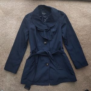 Navy Blue Trench Coat NWOT